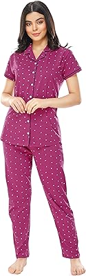 Flash print cotton nightgown with shirt and pajama for women.. Discover more ways to save — every day on DIAYTAR Nigeria.