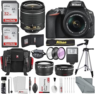 Camera Nikon D5600 digital reflex camera and 18-55 mm lens with 48 GB memory card + telephoto and wide angle lens + XPEX lens treatment accessories with basic packaging.. DIAYTAR NIGERIA revolutionizes access to quality products with affordable prices and dependable shipping.