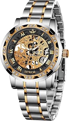Watches, Mechanical Watches for Men, Classic Skeleton Watch handmade in stainless steel, Steampunk dressed watch, mechanical.. Shop from anywhere in Nigeria and receive your DIAYTAR purchases at affordable prices within a week.