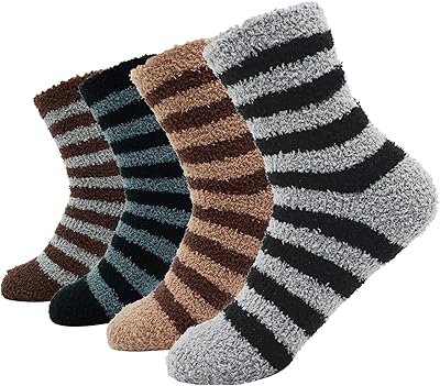 Set of 4 thick winter socks for men, hot, comfortable and soft, one size.. Get more, save more — only on DIAYTAR Nigeria.