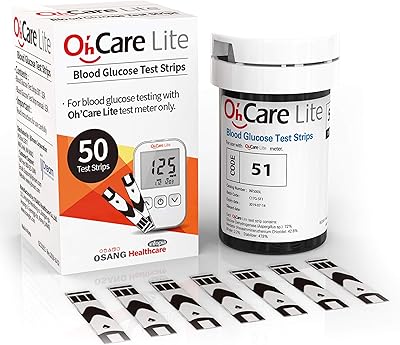 Oh'care Lite blood sugar test strips (50 pieces) - Test strips for calibrated diabetics for the monitor/gluchiter of ohcare lite "lite" supplies for affordable diabetics and approved by the FDA by IJCare (1).. Your complete shopping solution, DIAYTAR NIGERIA delivers variety and value within the week.