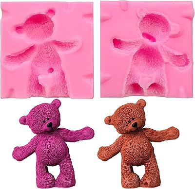 Silicone bear mold, melting, chocolate, candy, sugar, clay, soap, candle, paper, cake decoration tool, pack of 2.. DIAYTAR NIGERIA: Revolutionizing how Nigerians shop with affordable prices and prompt delivery services.