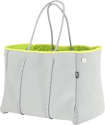 Versatile neoprene beach bag with zipped interior pocket .., large black, one size.. Shop the future with DIAYTAR NIGERIA - thousands of products, unbeatable prices, delivery within a week.