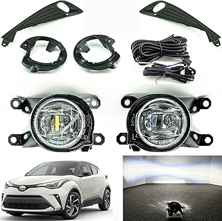 Integrated LED fog lights compatible with Toyota CHR C-HR 2020 2021 (transparent style O lens with telescope, support, switch and wiring).. DIAYTAR Nigeria brings you closer to everything you need — fast delivery, low costs, and variety.