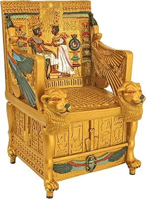 Egyptian decorative jewelry box Tuscano QL14557 Throne of gold from the king.. Shop with ease at DIAYTAR NIGERIA and enjoy our extensive product range delivered at affordable rates.