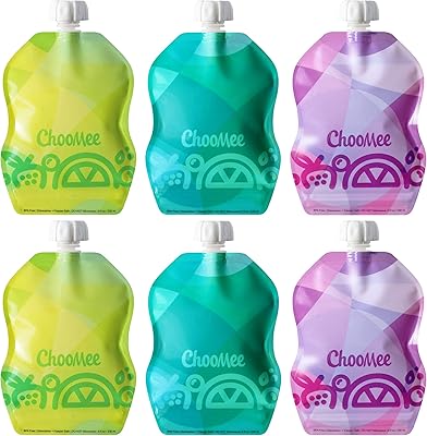Reusable food bags for baby choomee, light package | Double locking zipper (dark color).. DIAYTAR NIGERIA: Making quality products accessible to all Nigerians at affordable prices.