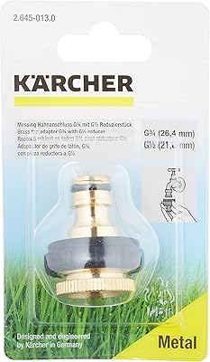 Karcher brass tap connection, 1/2 "thread reducer, 3/4" thread, black.. Looking for a deal? DIAYTAR Nigeria has thousands waiting for you.