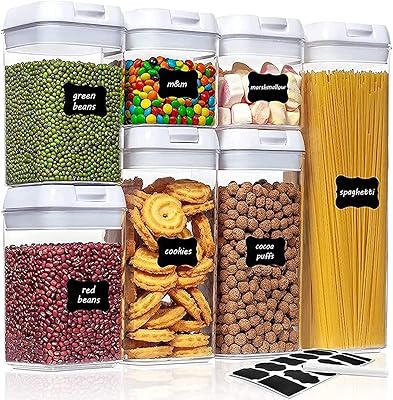 7 parts of food storage containers - waterproof and airtight with 24 labels and marker - BPA -free plastic food containers for the organization of the kitchen and the guarding.. Say goodbye to limited options and long shipping times. DIAYTAR Nigeria delivers variety, quality, and affordability straight to your door.
