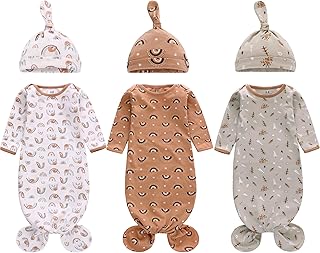 Night shirt with long sleeves for newborn baby with matching hat, 3-room set.. Shop smart with DIAYTAR NIGERIA's vast selection and enjoy affordable shipping in just 5-8 days.
