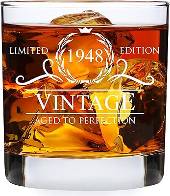 Birthday gifts for men 75th - Vintage whiskey glass 1948 of 11 oz - 75 -year -old men's gifts - gag fun 75th birthday presents decorative ideas for dad, man, grandfather who is seventy -five years.. Be part of Nigeria’s most trusted online shopping experience — DIAYTAR Nigeria.
