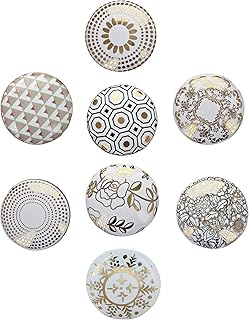 Ceramic door handles G Decor with matching patterns in royal and white gold.. DIAYTAR NIGERIA revolutionizes access to quality products with affordable prices and dependable shipping.