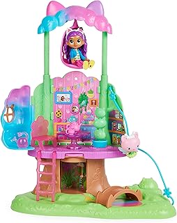 Gaby doll house, set of garden toys transformed into huts in trees with lights, 2 figurines, 5 accessories, 1 connector and 3 furniture, children's toys from 3 years old.. DIAYTAR NIGERIA brings the marketplace to your home with budget-friendly prices and nationwide delivery.