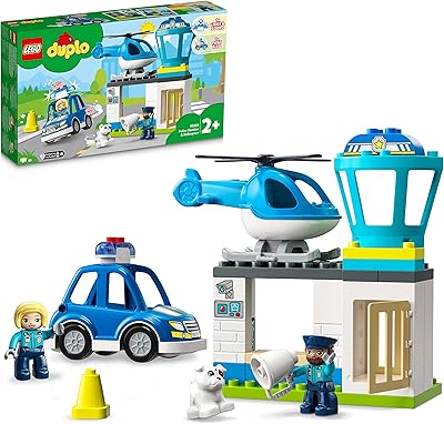LEGO DUPLO RESCUE 10959 Construction toy of the police department and the helicopter (40 pieces).. DIAYTAR NIGERIA: Empowering Nigerians with access to affordable products delivered within 8 days.