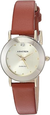 Armitron watch for women 75/2447 decorated with diamonds with leather bracelet.. DIAYTAR NIGERIA makes online shopping accessible to all with budget-friendly prices and reliable delivery.