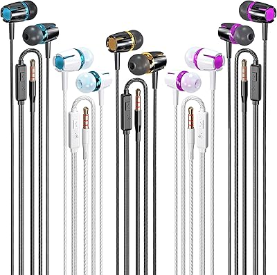 Make wire headphones with tech sound insulation compatible with iPhone, Android, smartphones, iPod, iPad and MP3, compatible with all 3.5 mm interfaces, 5 pieces.. Experience shopping freedom with DIAYTAR NIGERIA's comprehensive platform and reliable shipping service.