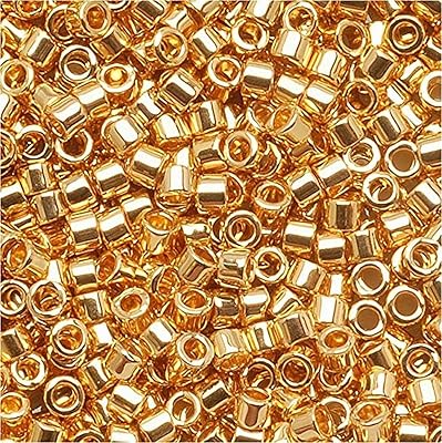 Delicate miyuki beads 11/0 \"plated gold plated gold\" db031 7.2g.. DIAYTAR NIGERIA: Making online retail accessible to all with affordable nationwide shipping.