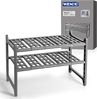 Winko Flexi Storage Storage Shelf for the house, aluminum, space saving in the kitchen, size 44-82 x 39 x 28 cm, aluminum.. DIAYTAR NIGERIA brings the nation's largest product catalog to your doorstep at prices you'll appreciate.