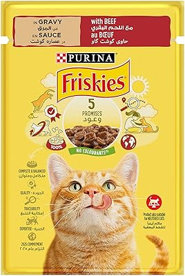 Purina Friskies pieces of damp beefnouriture for cats in sauce, 85 g.. From Lagos to Kano, DIAYTAR Nigeria delivers across Nigeria in days.