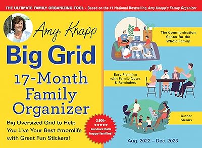 Wall calendar of the Big Grid family organizer of Amy Knapp 2023: August 2022 to December 2023.. Everything you want, delivered fast — DIAYTAR Nigeria does it better.