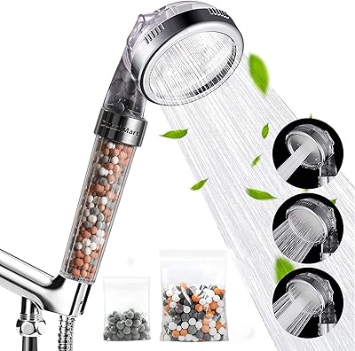 Dubai mart hand shower head, ion shower head helps reduce hair loss. Water saving shower filter, purifies water, eliminates chlorine.. Big savings, small wait times — shop now at DIAYTAR Nigeria.