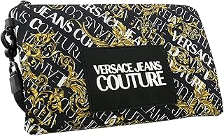 Jeans Couture Bag of black gold leather leather brush Baroque style for men, black gold, 10-7-1, black gold, 10-7-1.. With DIAYTAR Nigeria, your wishlist becomes reality, fast.