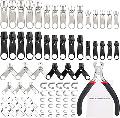 Replacement zipper repair kit, 85 -piece towing lifeline with fixing pliers and zipper closing extension for clothing, bags, jackets, tents, luggage, backpacks, sleeping bags.. Shop with confidence at DIAYTAR NIGERIA, offering extensive product variety with nationwide delivery.
