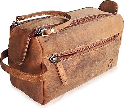 Leather shaving and toilet bag for men travel.. DIAYTAR NIGERIA: Where online shopping becomes effortless with budget-friendly nationwide delivery.