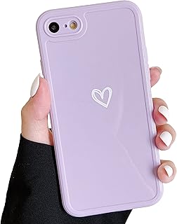 Fine protection shell of ZTOVORA Silicone Silicone with cute heart pattern for girls, compatible with iPhone 7/8/SE 2020 (4.7 inch), Violet.. DIAYTAR Nigeria: Great value, fast delivery, and endless options.