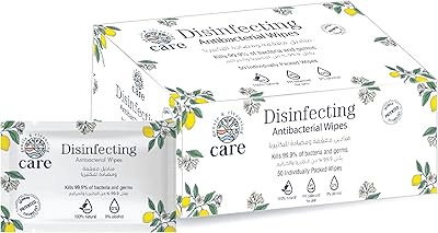 100% natural antibacterial disinfectant damp wipes - box (50 pieces).. The future of Nigerian shopping is here — DIAYTAR Nigeria.