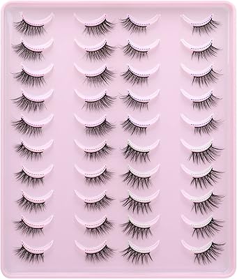 Half natural appearance, false fluffy eyelashes, vaporous, 4 styles, cat eye eyelashes, 3D natural volume, pack of 20 pairs by yawamica.. DIAYTAR NIGERIA: Where affordability meets reliability with thousands of products delivered promptly.