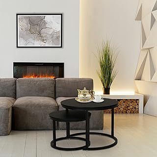 AR EGID GIGGN TABLES Set of 2 round wooden tables in wooden.. Fast, easy, and affordable — that’s shopping the DIAYTAR Nigeria way.