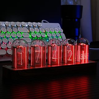 Nixie Nixie Tube Clock Clock Digital Wooden Clock For Bedroom, Support for Wi -Fi time calibration, alarm, 12/24h display, no required assembly - a retro gift to decorate your office and your room.. DIAYTAR NIGERIA: Where every purchase is affordable and delivery is always within a week.