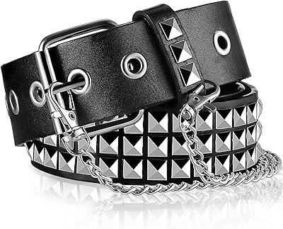 Coldereed belts punk rock belts for women goth threads pyramid pu leather with channels for gothic clothing accessories, medium.. DIAYTAR NIGERIA delivers on our promise of variety, affordability, and prompt nationwide service.