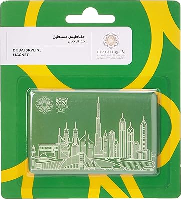 Rectangular magnet with the design of Dubai of the 2020 Dubai exhibition, green.. Unlock endless possibilities with DIAYTAR NIGERIA's affordable marketplace and reliable delivery service.