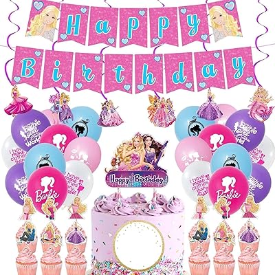 GULSAKURARA birthday party supplies for girls 56 Decorative pieces including banners.. DIAYTAR NIGERIA: Connecting Nigerians with their needs through affordable prices and 5-8 day shipping.