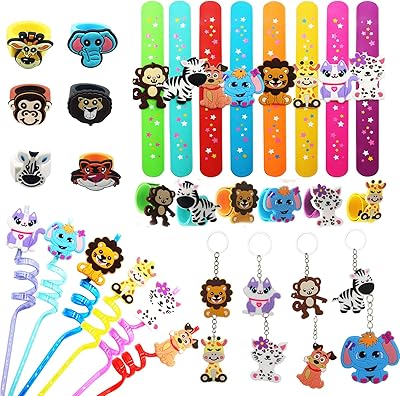 Mother Day gifts Anna Jungle, Birthday party supplies on the Safari theme with rings, bracelets and keychain to fill the jungle Safari gift bags (festive gifts in the jungle).. Home to endless choices and pocket-friendly prices — DIAYTAR Nigeria.