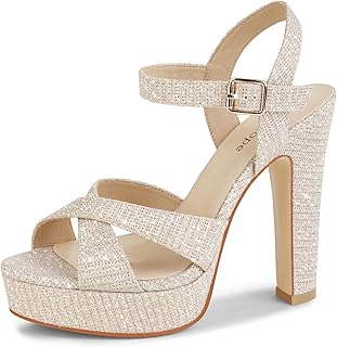 High -heeled wedge sandals for women, ankle bridle, open end, thick heel, wedding party.. Looking for a deal? DIAYTAR Nigeria has thousands waiting for you.