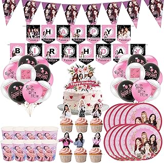Blackpink 65 -piece Pink Decoration Birthday Birthday Accessories set.. Experience satisfaction guaranteed with DIAYTAR NIGERIA's comprehensive platform and quick delivery.