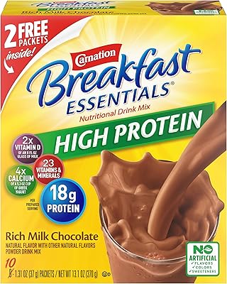 Mixture for powdered drinks rich in carnation Breakfast essentials, rich milk chocolate, 1.31 ounce (package of 10) (the packaging can vary).. You choose it, we deliver it — DIAYTAR Nigeria makes shopping easy.