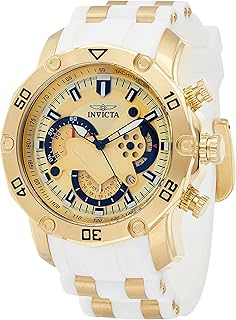 Convicta Pro Diver Quartz watch for men in stainless steel with silicone, white, 26 (model: 23423, 23424).. No stress, no delays — DIAYTAR Nigeria is your trusted shopping partner.