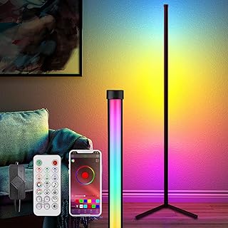 Beauty angle floor lamp, Fly floor floor floor lamp with a variable 59 inch, simple LED corner lamp with changing color with music mode, corner lamp with application and remote control, for living room/bedroom/home decoration.. DIAYTAR NIGERIA: Where every search leads to affordable products delivered promptly across Nigeria.