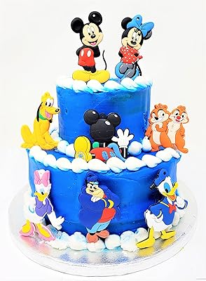 Mickey Mouse Clubhouse Mickey & Roadster Racers Birthday Cake Cake Kit including figurines and decorative accessories.. Navigate through thousands of products at pocket-friendly prices with DIAYTAR NIGERIA's easy-to-use platform.