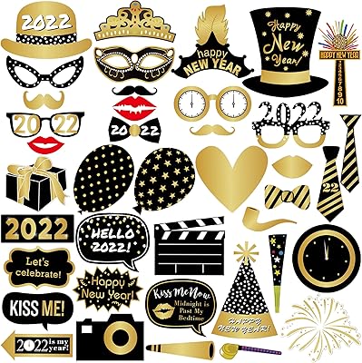 Accessories for New Year's Photoaton 2022 - 46 package | New Year Decorations 2022 | New Year's party supplies 2022 | New Year 2022 Photoaton Accessories | New York 2022 photo accessories.. DIAYTAR NIGERIA: Where shopping meets satisfaction with affordable prices and reliable 5-8 day shipping.