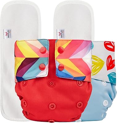 Mylo freesize washable layers for babies I certified OEKO-Tex I Washable Washable & Washable I 0-3 years I contains Multicolored humidity (Pack of 2)-Rainbow Dreams + Tender Hearts.. Great deals and fast delivery — the DIAYTAR Nigeria guarantee.