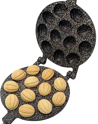 Nut cookie 12 halves non -stick coating granite pastery cookie.. DIAYTAR NIGERIA delivers happiness in 5-8 days with our affordable and diverse product range.