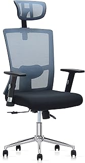 Ergonomic computer desk chair in MH-827 mesh for office and games with headrest, backrest and lumbar support-gray and black.. DIAYTAR NIGERIA transforms wishes into deliveries with our affordable and reliable e-commerce platform.