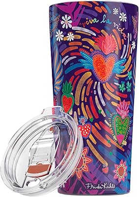 Floral isothermal cup Green Line Goods Frida Kahlo with 20 metal drink of 20.. DIAYTAR NIGERIA: Where shopping meets satisfaction with affordable prices and delivery within 8 days.