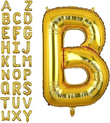 32 "Large golden helium balloons Letter B Grade mylar aluminum balloons for birthday and birthday decorations.. DIAYTAR NIGERIA: Where every Nigerian finds what they need at prices they can afford, delivered promptly.