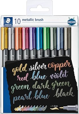 STEDTLER 8321 TB10 Metal brush pen, batch of 10 matching colors.. Experience hassle-free shopping with DIAYTAR NIGERIA's user-friendly platform and prompt delivery service.