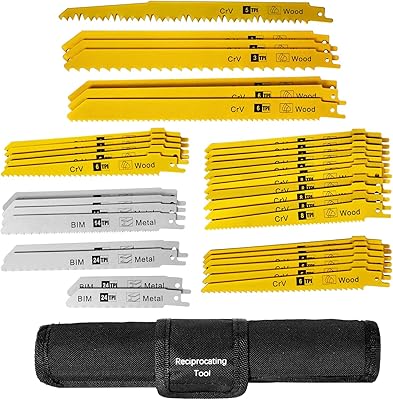 Set of 36 alternative metal saw blades, spare saw blades for wood cutting, with storage bag (36).. With DIAYTAR Nigeria, shopping online is easy, affordable, and fast.